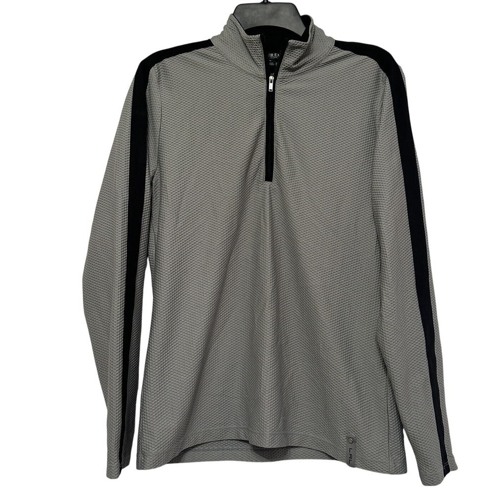 LRL Lauren Active Ralph Lauren Women's Sz Medium Gray Waffle 1/4 Zip Pullover - Picture 1 of 5